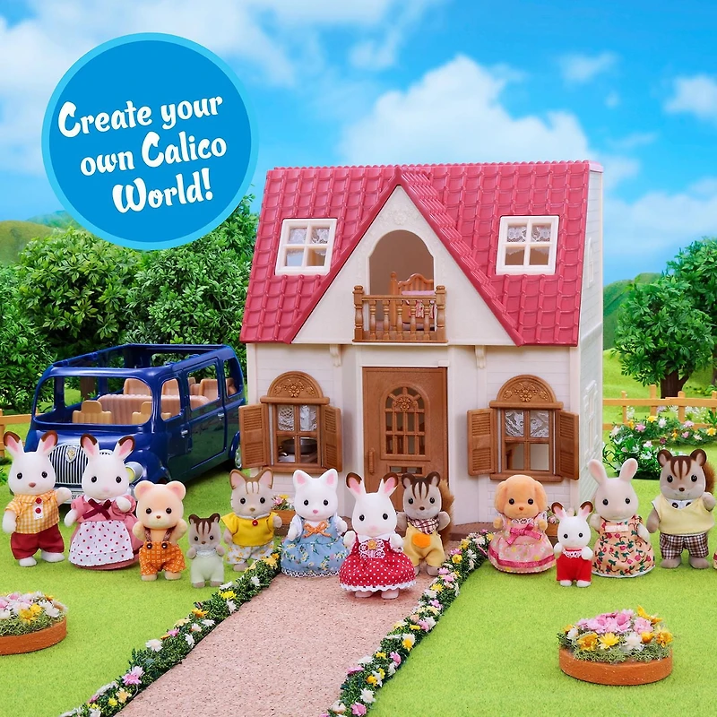 Famille Hedgehog de Calico Critters, ensemble de 4 poupées figurines à collectionner