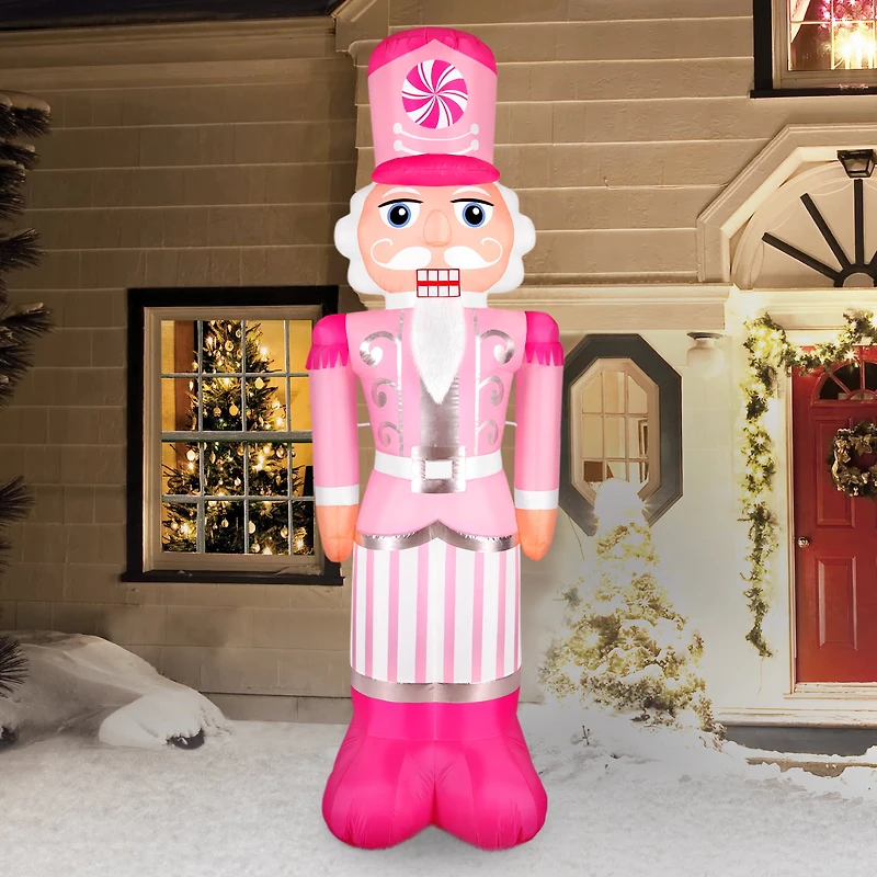 8FT PINK NUTCRACKER