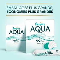 Pampers Aqua Pure Sensitive Baby Wipes, 99% Water, Hypoallergenic, Unscented Baby Wipes, 672 Baby Wipes Total (12X Flip-Top Packs)