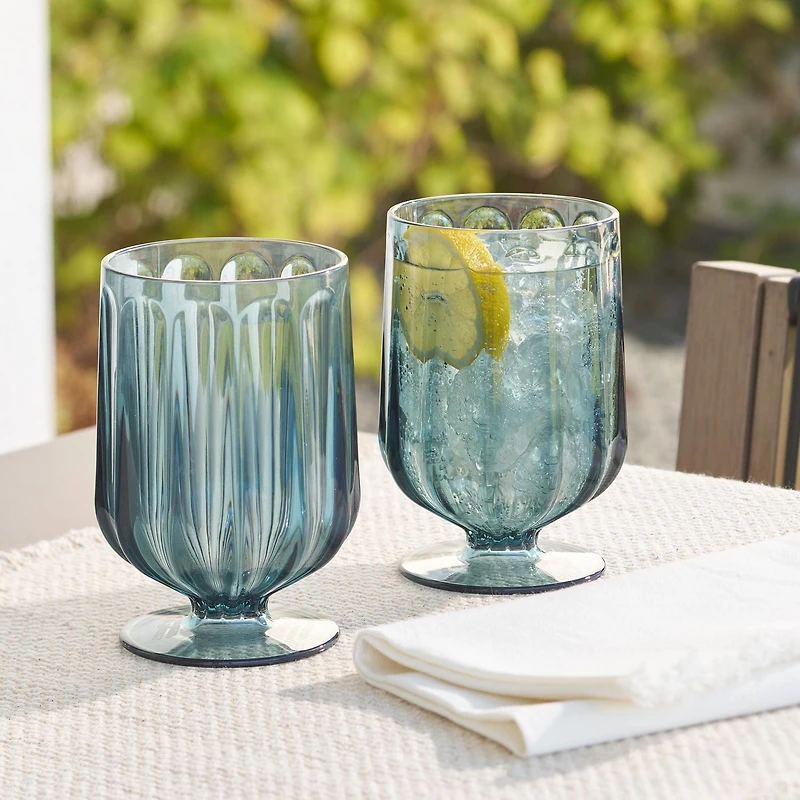 Ensemble de 4 verres à vin en Tritan bleu Better Homes & Gardens de 15,6 oz