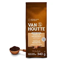 Café moulu vanille et noisette Van Houtte, torréfaction légère 340 g