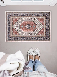 Tapis Emerald Farlin noir & ivoire de 5 pi x 7 pi