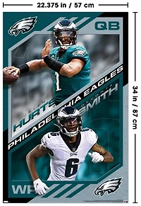 NFL Philadelphia Eagles - Jalen Hurts & DeVonta Smith 21 Wall Poster, 22.375" x 34"