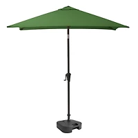 CorLiving 6.5ft x 6.5ft Square Durable Fabric Canopy Tilting Outdoor Umbrella with Steel Frame and Fillable Base