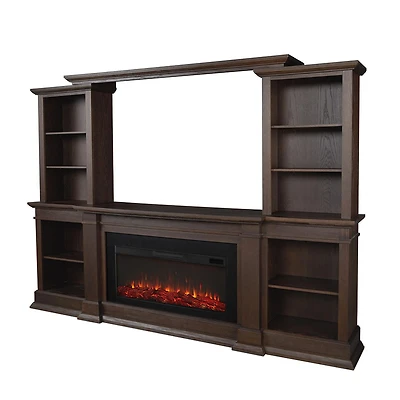 MonteVista Electric Media Fireplace in Chestnut Oak