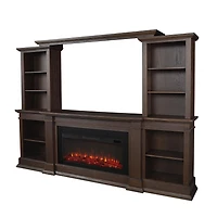 MonteVista Electric Media Fireplace in Chestnut Oak