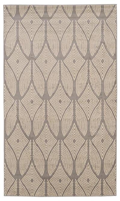 Capri Henley Light Grey & Bone 4' 3" x 7' 3" Area Rug