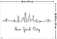 Dessin au trait sur la ligne d'horizon de la ville de New York