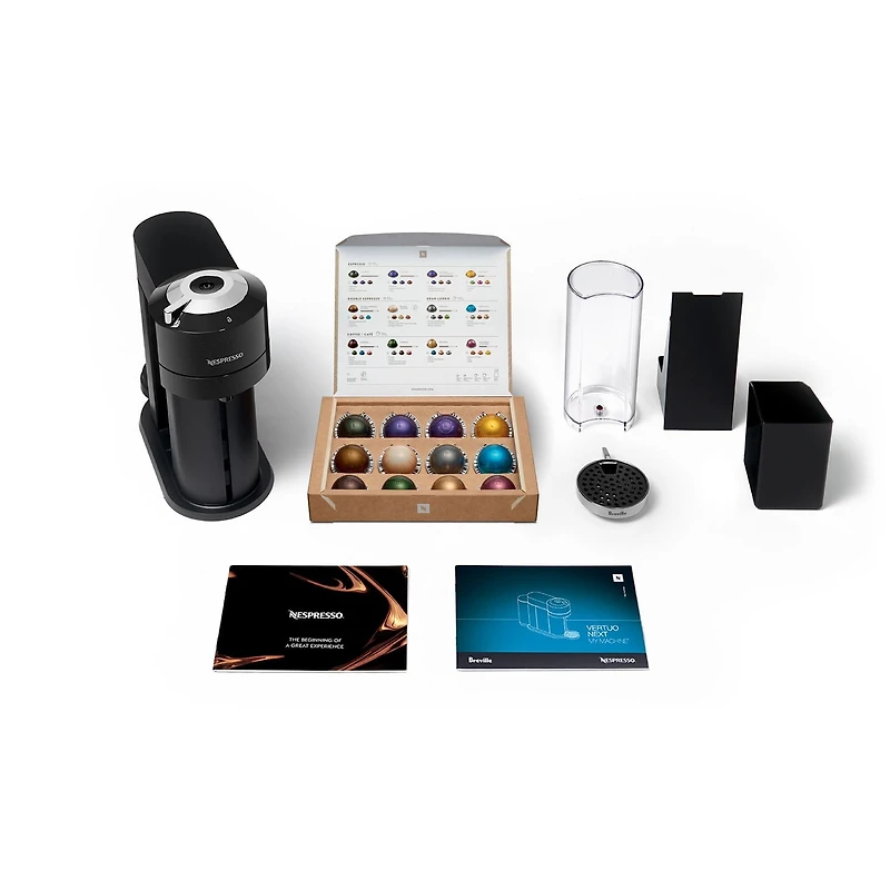 Nespresso Vertuo Next Premium Coffee and Espresso Machine by Breville, Classic Black, 7 cup sizes
