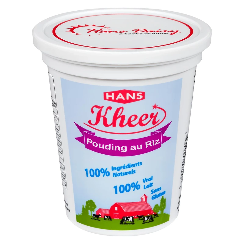 Pouding au riz Kheer de Hans Dairy