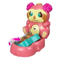 Coffret Transformable Paresseux de Polly Pocket, Se Retourne pour une Double Surface de Jeu