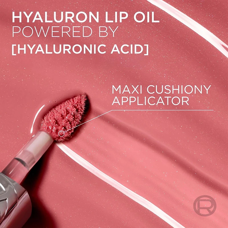 L’Oreal Paris Plump Ambition Lip Gloss, Tinted Lip Oil, Hyaluronic Acid Hydrating & Plumping Lip Oil