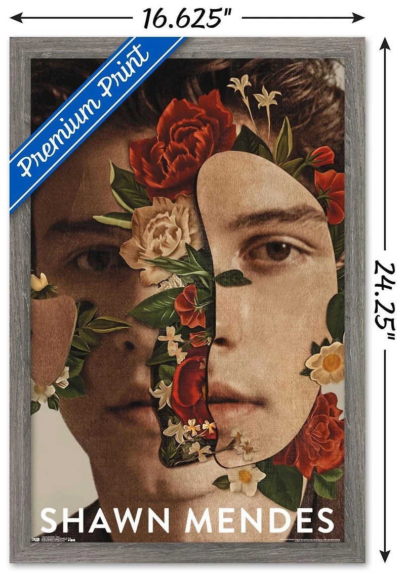 Shawn Mendes - Floral Wall Poster