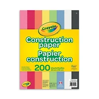 Crayola Construction Paper, 200 Count, 200 sheets of paper