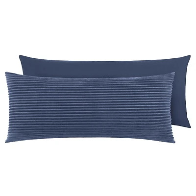 Oreiller de corps en peluche bleu océan