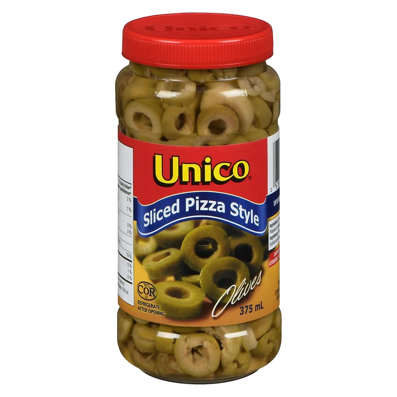 Unico Sliced Pizza Olives, 375 mL