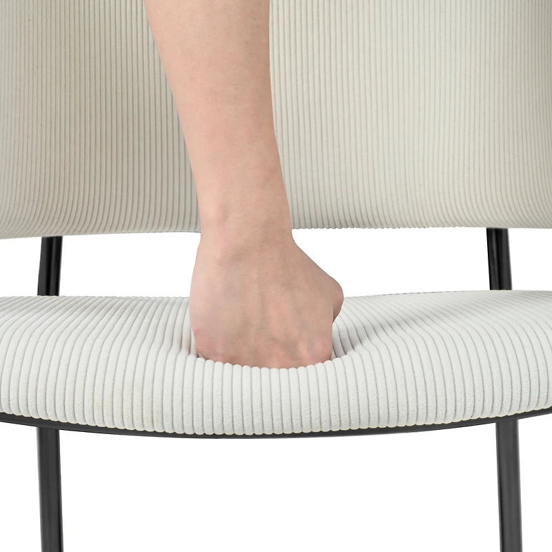 Noble House - Chaise d'appoint moderne HORIZON à pieds inclinés Pieds réglables (beige)