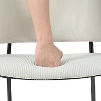 Noble House - Chaise d'appoint moderne HORIZON à pieds inclinés Pieds réglables (beige)