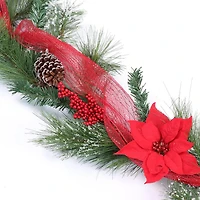 HOLIDAY TIME CHRISTMAS MESH GARLAND, CHRISTMAS GARLAND