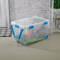 Sterilite Boîte Transparente Étanche 114L- Bleu