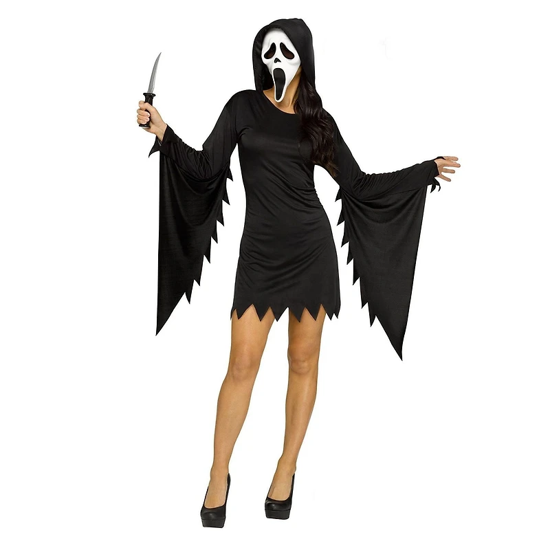 Sassy Ghost Face Costume - Women - L, Large