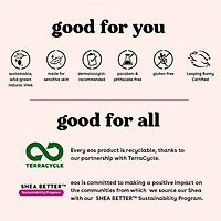 eos Shea Better™ Sensitive Moisturizing Shaving Cream, Unscented, Colloidal Oatmeal, 24H Moisture