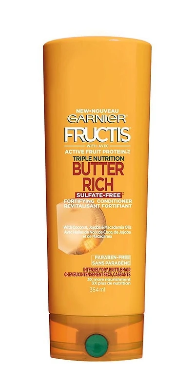 Garnier Fructis, Revitalisant Riche en Beurre Triple Nutrition 354 ml, revitalisant riche en beurre Triple Nutrition