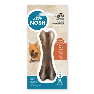 Zeus NOSH STRONG Chew Bone for Dogs Bacon Flavor, Small, 11 cm