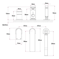 akuaplus® Roman Bathtub Faucet ELENA with Hand Shower in solid brass 3 pieces