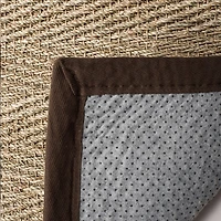 Safavieh Natural Fiber Maisy Border Area Rug, Natural / Grey, 8' X 10'