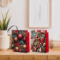 Sacs-Cadeaux De Noël (Ornements) (Assortis) (Grands) - Lot De 12