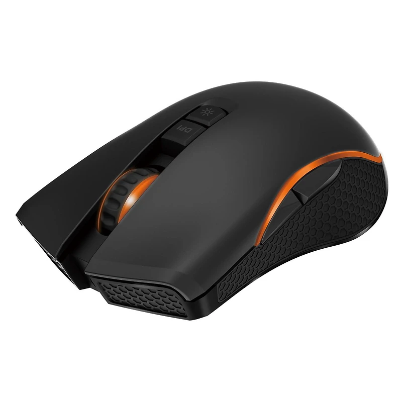 blackweb Wired RGB Illuminating and Programmable Gaming Mouse (Rich Black), Breathing Light Effect