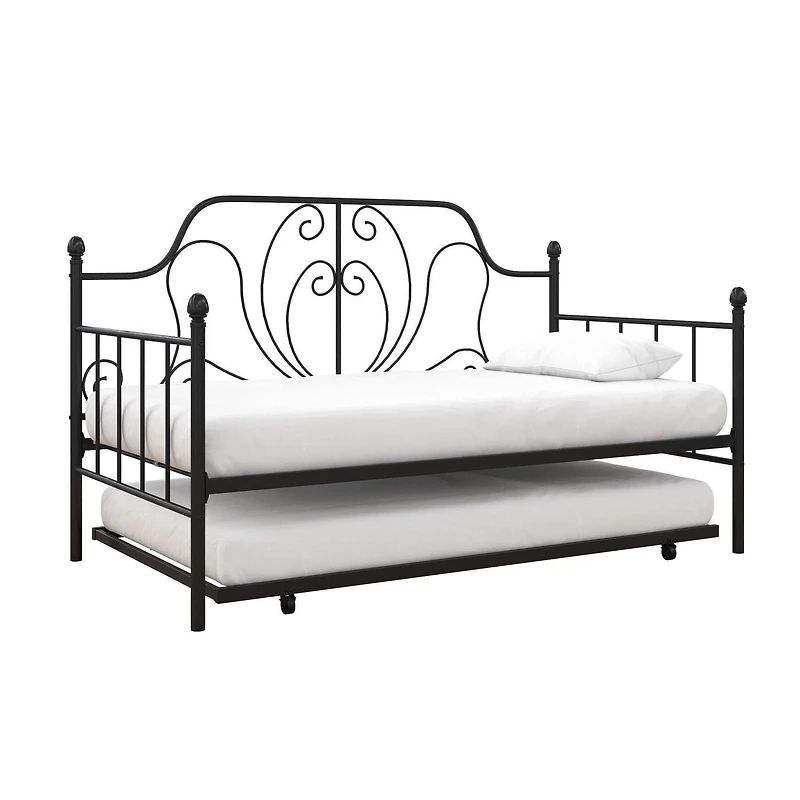 DHP Ivorie Metal Daybed with Trundle