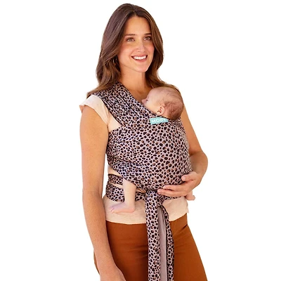 Porte-bébé Moby Wrap | Classique - Coton | Porte-bébé pour nouveau-nés et nourrissons | # 1 Baby Wrap | Aller à Baby Gift | Assure la sécurité et la sécurité de bébé |  Léopard