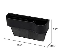 Auto Drive 1 Piece Automotive Car Seat Gap Storage Organizer Black, Easy Clean, Storage, Universal Fit