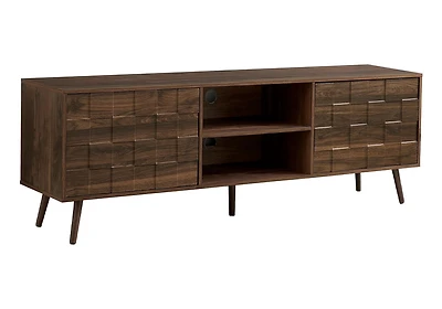 Monarch Specialties  Meuble Tv, 72 Pouces, Console, Centre De Divertissement Média, Armoire De Rangement, Chambre À Coucher, Salon, Stratifié Noyer, Mid Century