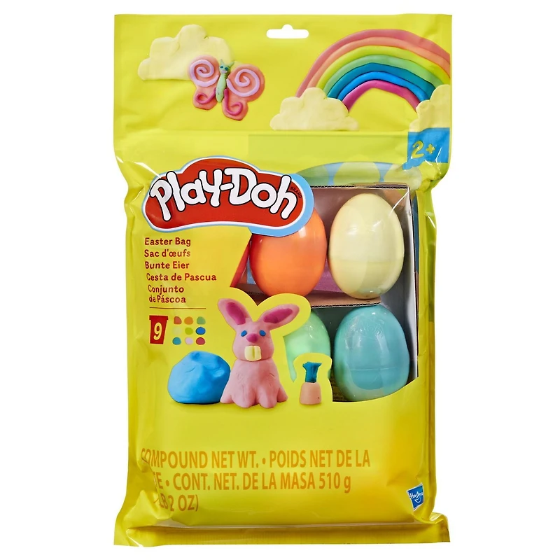 Play-Doh, Sac d'œufs, pack de 9 œufs avec pâte à modeler