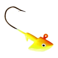 Eagle Claw QECJH38-CHOR Walleye Jig Head, 3/8oz Chartreuse/Orange, 3Pk, Walleye Jig Head, Chartreuse/O