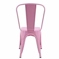 Tolix Roch chaise en rose clair, chaise en métal