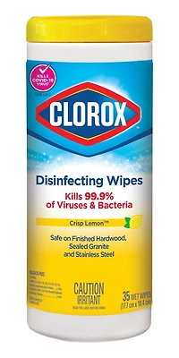 Clorox® Disinfecting Wipes, Cleans and Sanitizes, Lemon Fresh, 35 Count, Use on multiple surfaces*