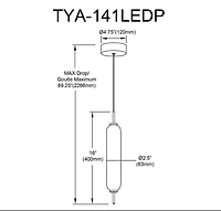 Typha Pendant - 10W - Aged Brass - White Opal Glass