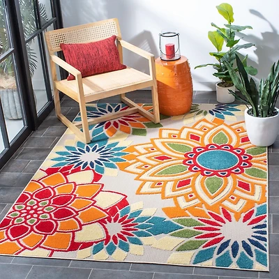 SAFAVIEH Cabana Quincy Tapis Floral Extérieur