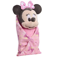 Disney Plush With Blanket Minnie, 29 cm Stuffed Animal Toy for Kids Ages 2 and up