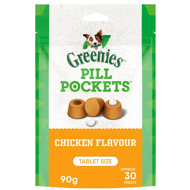 Gâteries pour chiens adultes GREENIES PILL POCKETS format pour comprimés saveur de poulet