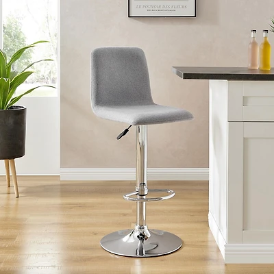 Hometrends Grey Fabric Bar Stool, Hometrends Fabric Bar Stool