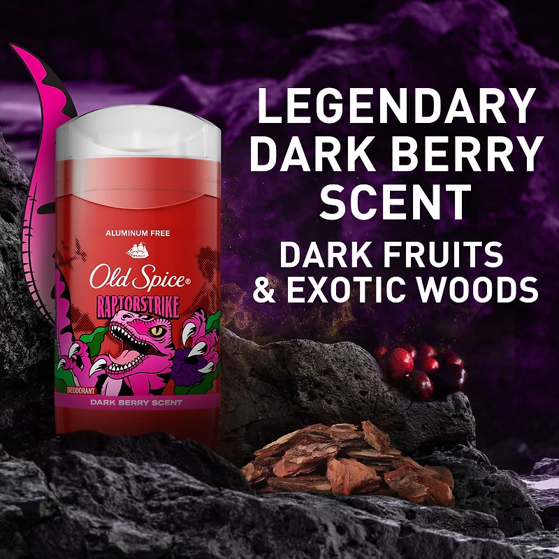 Désodorisant sans aluminium Old Spice pour hommes, Raptorstrike, protection 48 h 85G