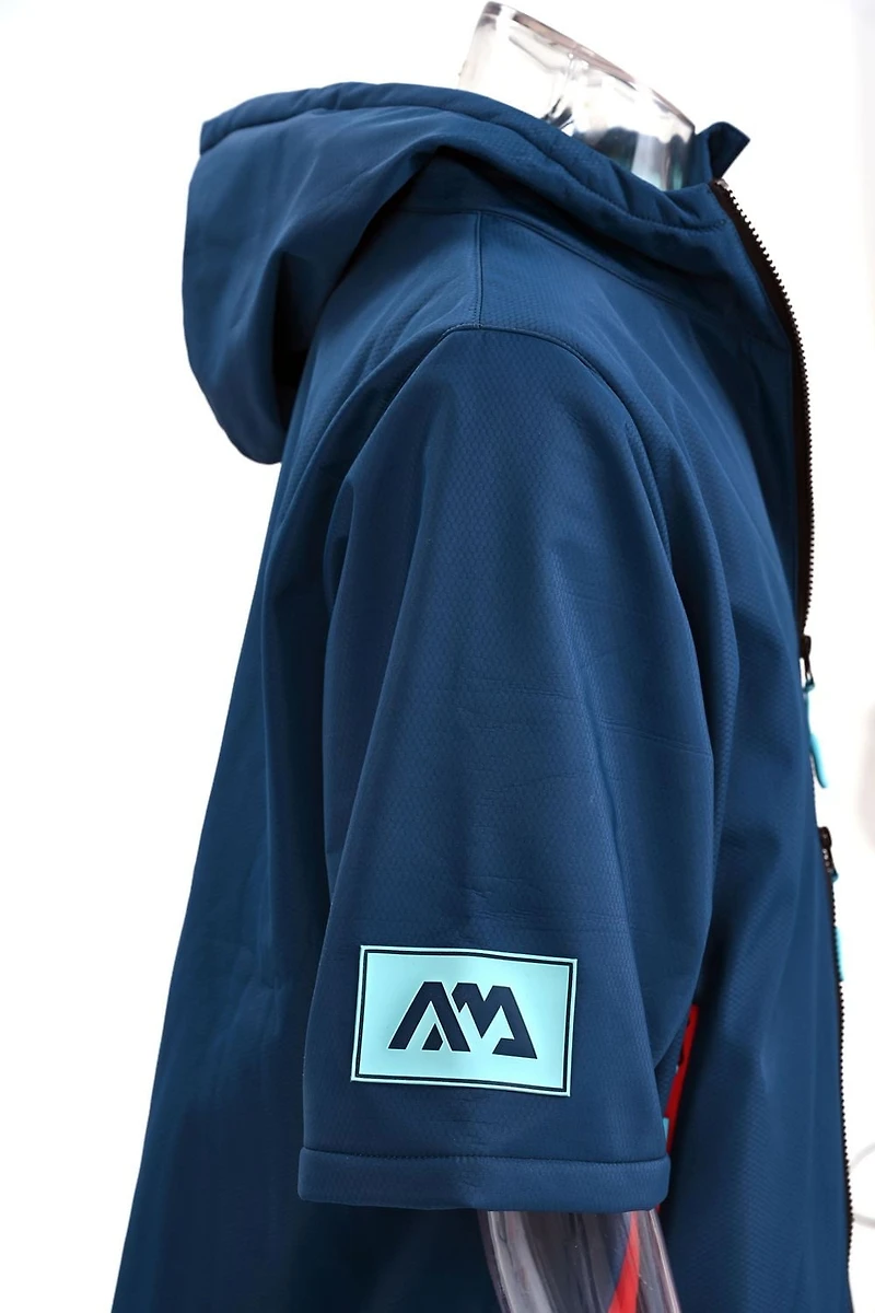 Aqua Marina - Water-repellent Thermal Poncho (Navy) - Medium