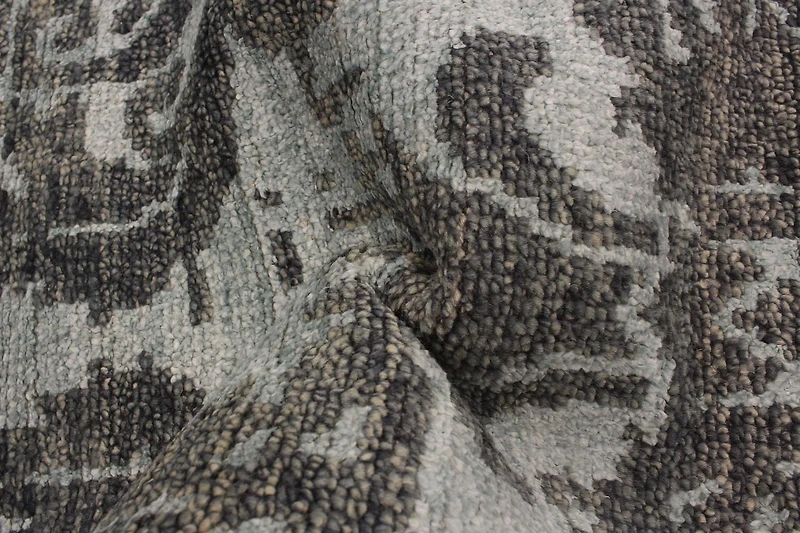 ECARPETGALLERY 5'1" x 7'10" Transitional La Seda Hand-knotted Area Rug for Living Room, Dining Room and Bedroom in Grey