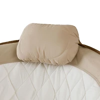 Chaise ronde de style glamping Ozark Trail, surdimensionnée et rembourrée, tissu doux et confortable, capacité de 300 lb, chaise portative pour le camping et l’extérieur, beige