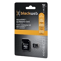 Carte mémoire  microSDXC U3 64 GO blackweb BWA21PHM001C-noir